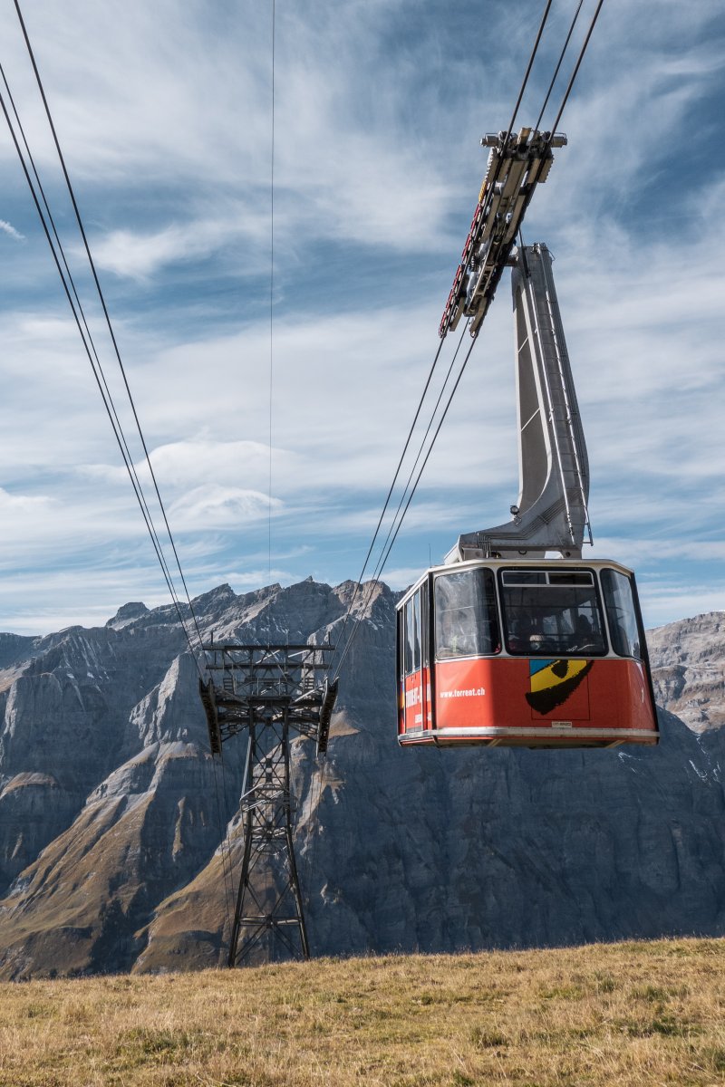 Luftseilbahn Leukerbad-Rinderhütte, Oktober 2021