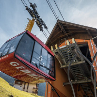 Talstation der Luftseilbahn Leukerbad-Gemmipass, Oktober 2021
