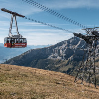 Luftseilbahn Leukerbad-Rinderhütte, Oktober 2021