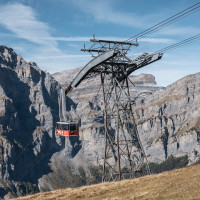 Luftseilbahn Leukerbad-Rinderhütte, Oktober 2021