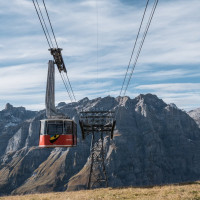 Luftseilbahn Leukerbad-Rinderhütte, Oktober 2021