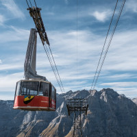 Luftseilbahn Leukerbad-Rinderhütte, Oktober 2021