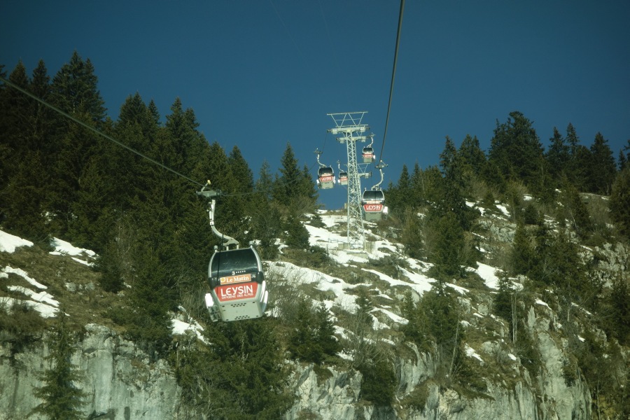 Kabinenbahn Leysin-Berneuse, März 2014