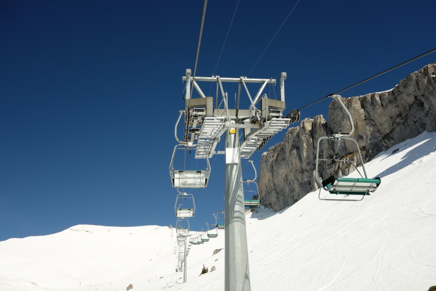 Sesselbahn Chaux de Mont, März 2014
