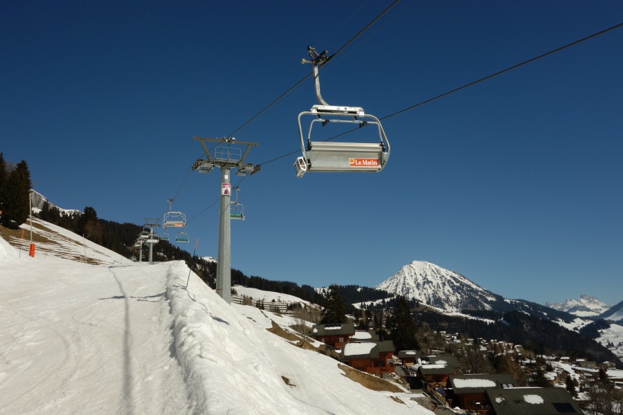 Sesselbahn Leysin-Tête d'Aï, März 2014