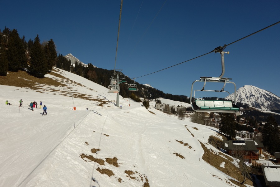 Sesselbahn Leysin-Tête d'Aï, März 2014
