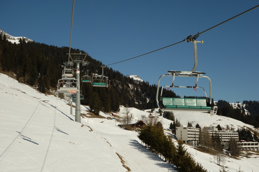 Sesselbahn Leysin-Tête d'Aï, März 2014