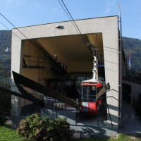 In ihrer ursprünglichen Form war die Luftseilbahn Arsizio-Serpiano die erste automatisch verkehrende Luftseilbahn der Schweiz, Oktober 2010