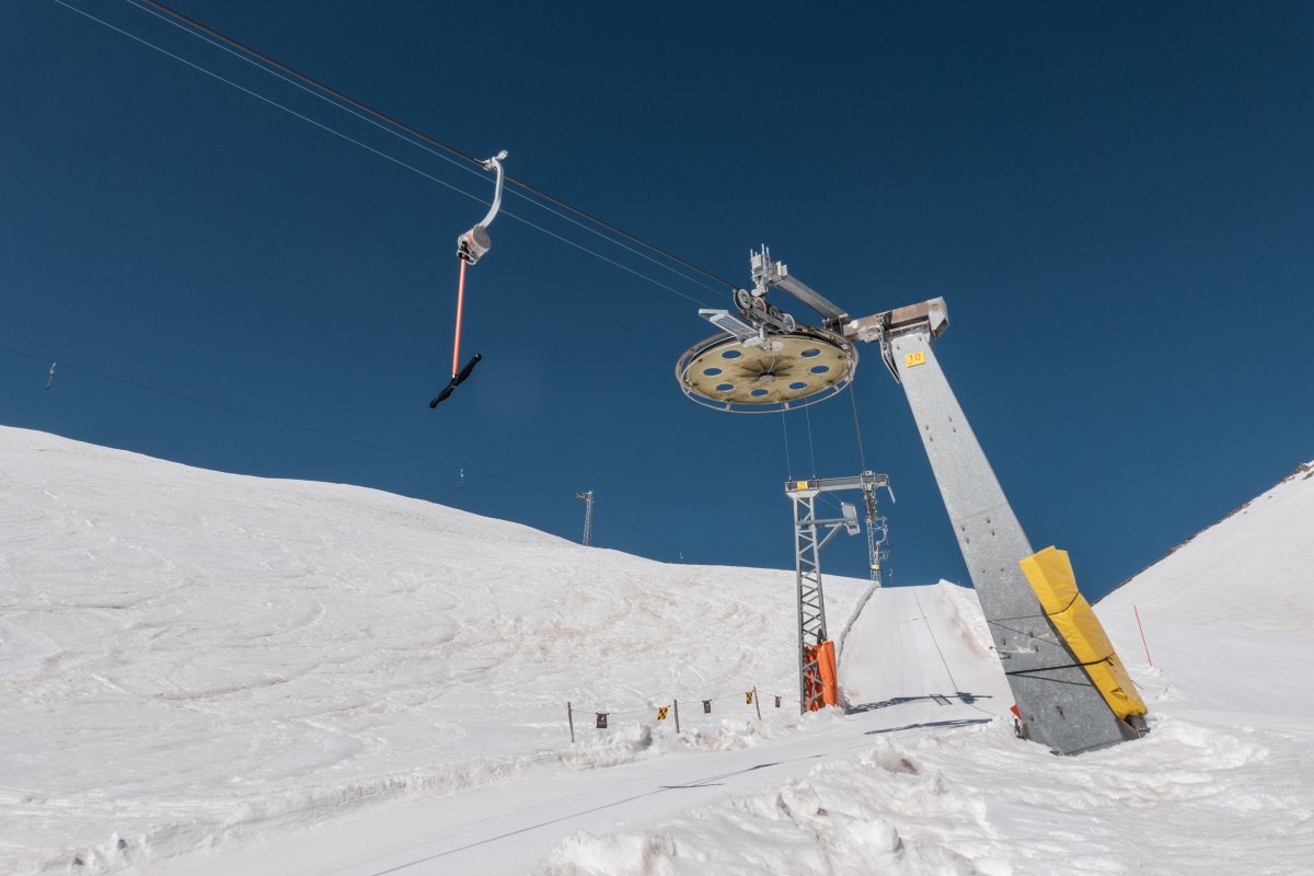 Kurve am Schlepplift Madrisa