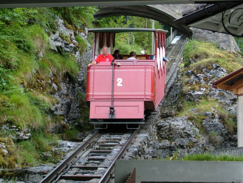 Standseilbahn Meiringen-Reichenbachfall, Juli 2006