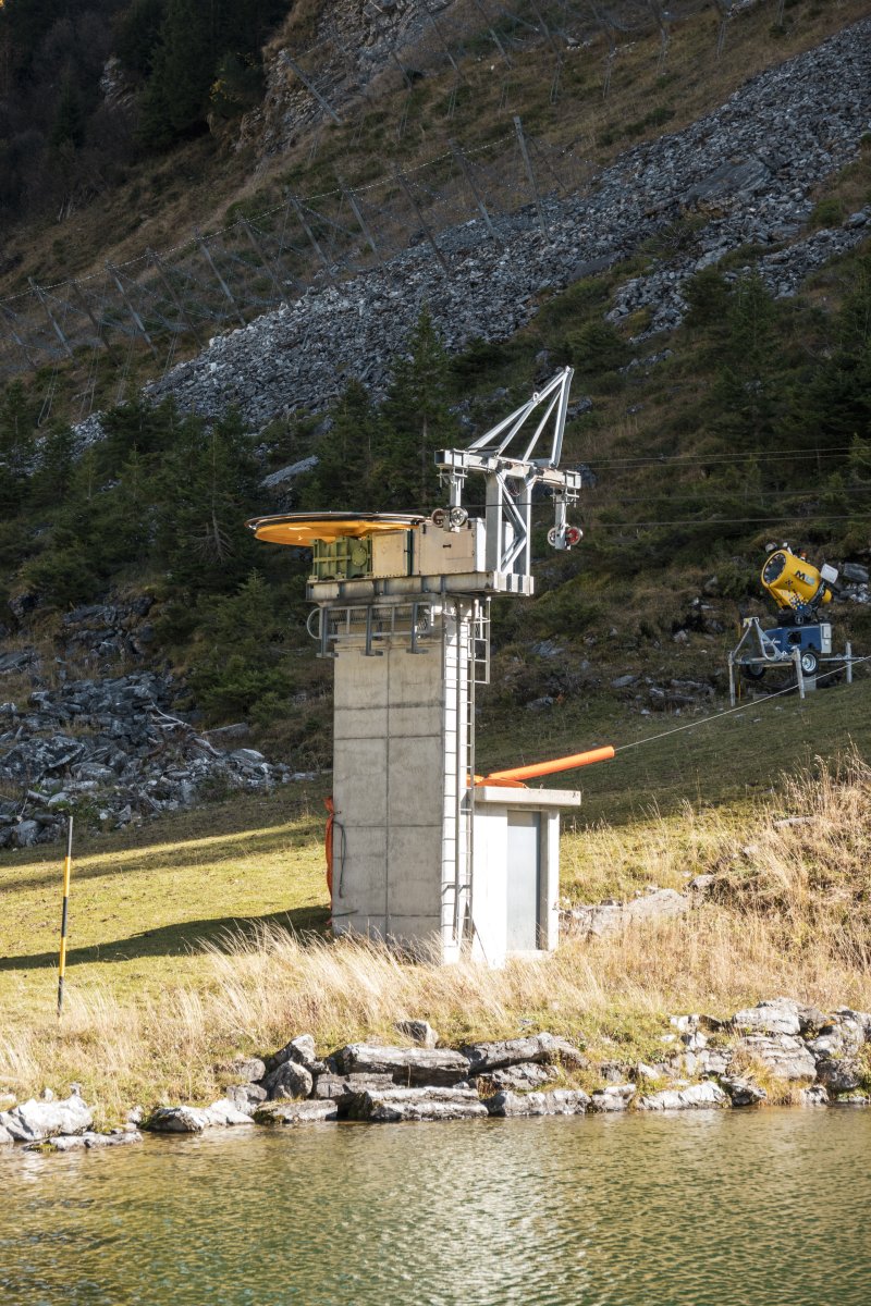 Bergstation des Schlepplifts Spycher, Oktober 2022