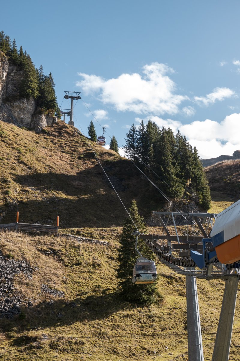 Talstation der Kabinenbahn Mägisalp-Planplatten, Oktober 2022