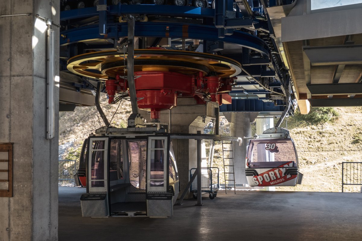 Talstation der Kabinenbahn Mägisalp-Planplatten, Oktober 2022