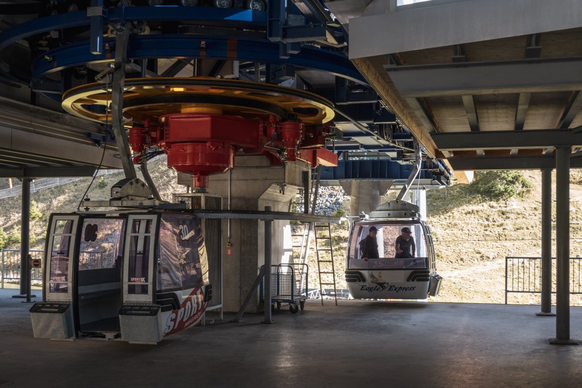Talstation der Kabinenbahn Mägisalp-Planplatten, Oktober 2022
