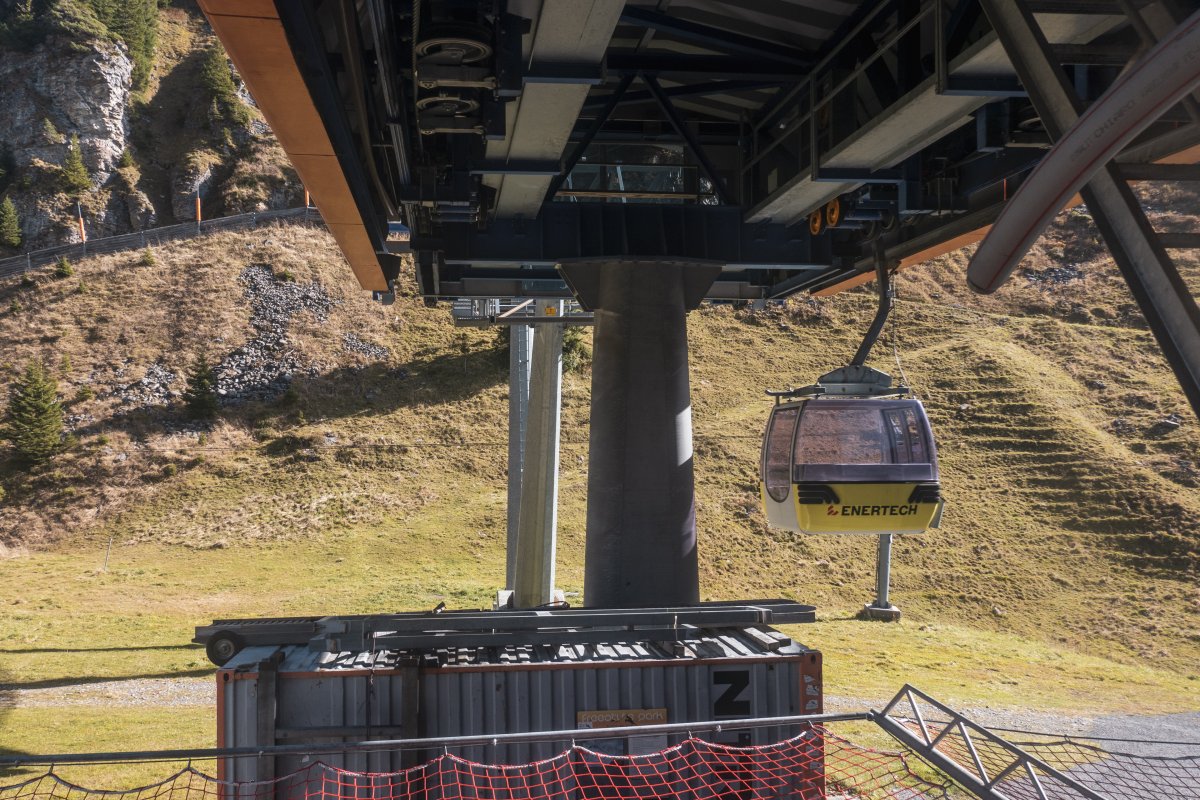 Talstation der Kabinenbahn Mägisalp-Planplatten, Oktober 2022