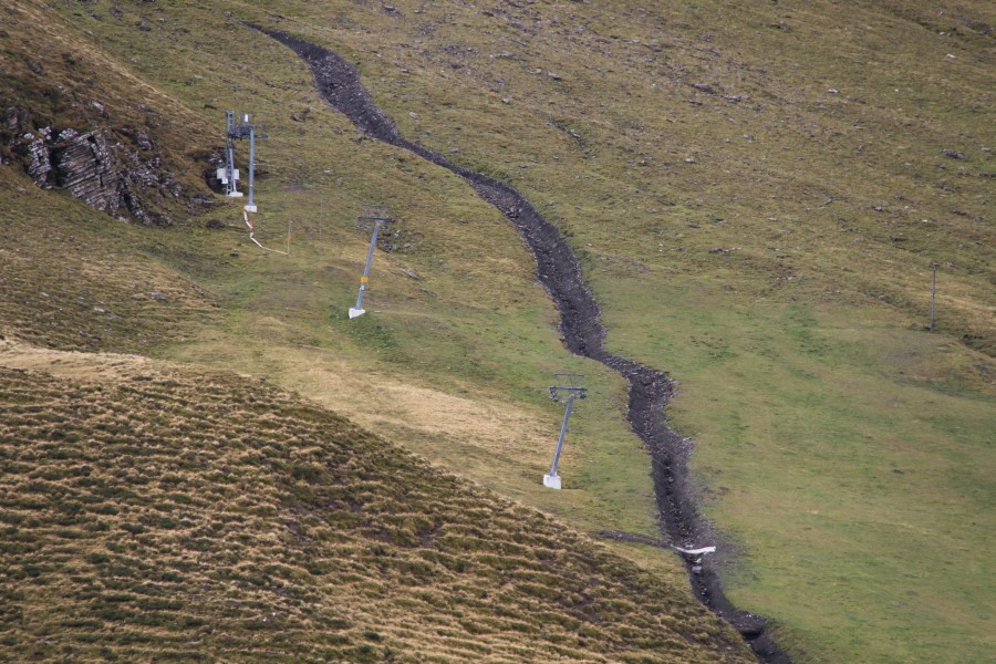 Strecke des Schlepplifts Vogelbüel von Garaventa, September 2012