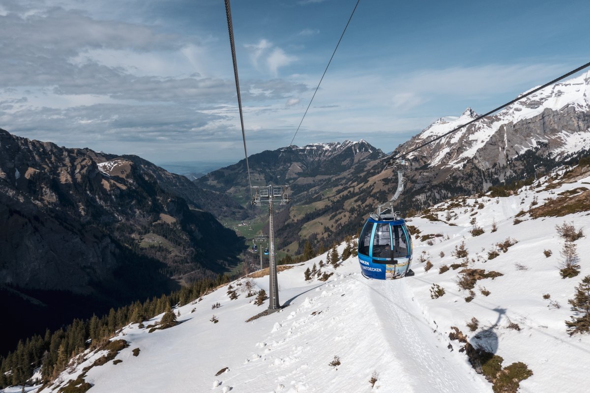 Kabinenbahn Stöckalp-Melchsee-Frutt, April 2024