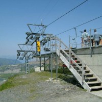 Sommer-Ausstiegsplatz der Sesselbahn Distelboden-Balmeregghorn, Juli 2005