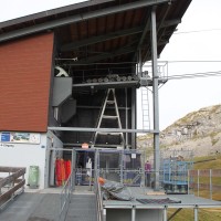 Talstation der einspurigen Luftseilbahn Distelboden-Bonistock, September 2012