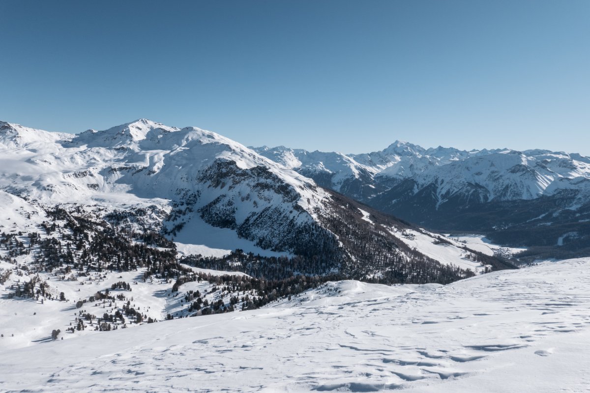 Panorama vom Minschuns auf das Val Müstair