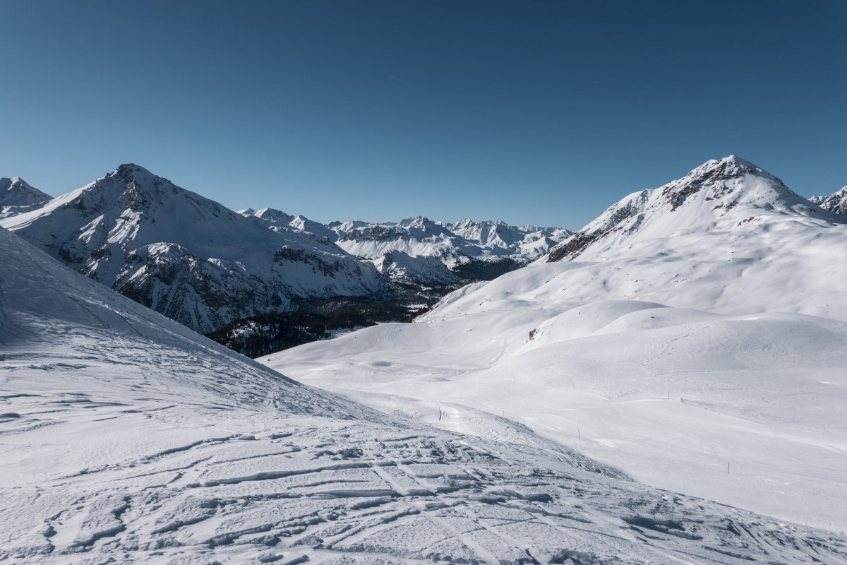 Panorama vom Minschuns, Januar 2022