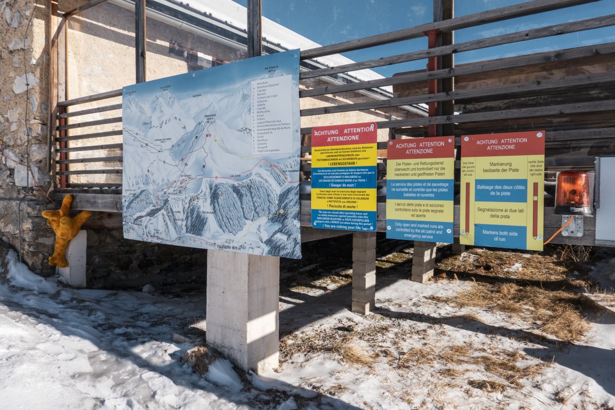 Skigebiet Minschuns, Januar 2022