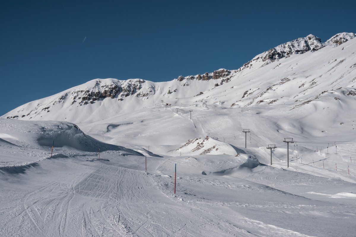 Abfahrten am Schlepplift Vallatscha