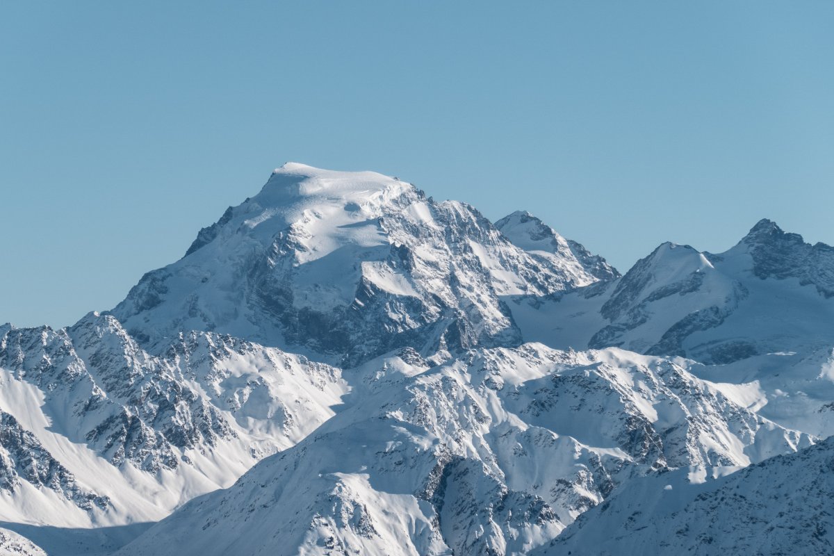 Blick aus dem Val Müstair auf den Ortler