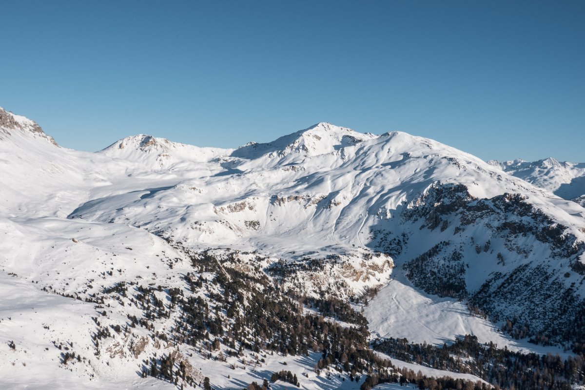 Panorama vom Minschuns, Januar 2022