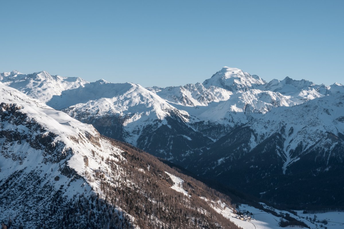 Panorama vom Minschuns, Januar 2022