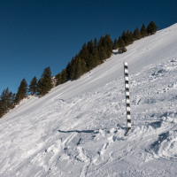 Abfahrtsroute am Schlepplift Schilt, Dezember 2024