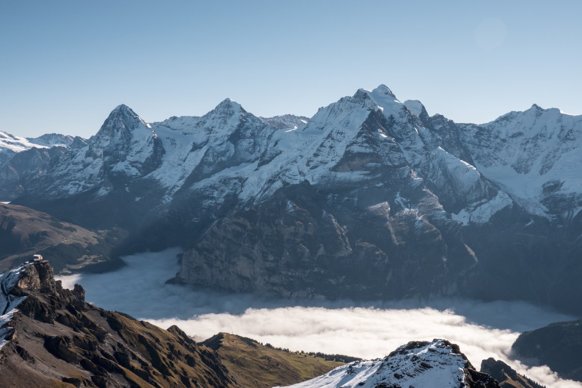 Panorama auf Eiger, Mönch und Jungfrau
