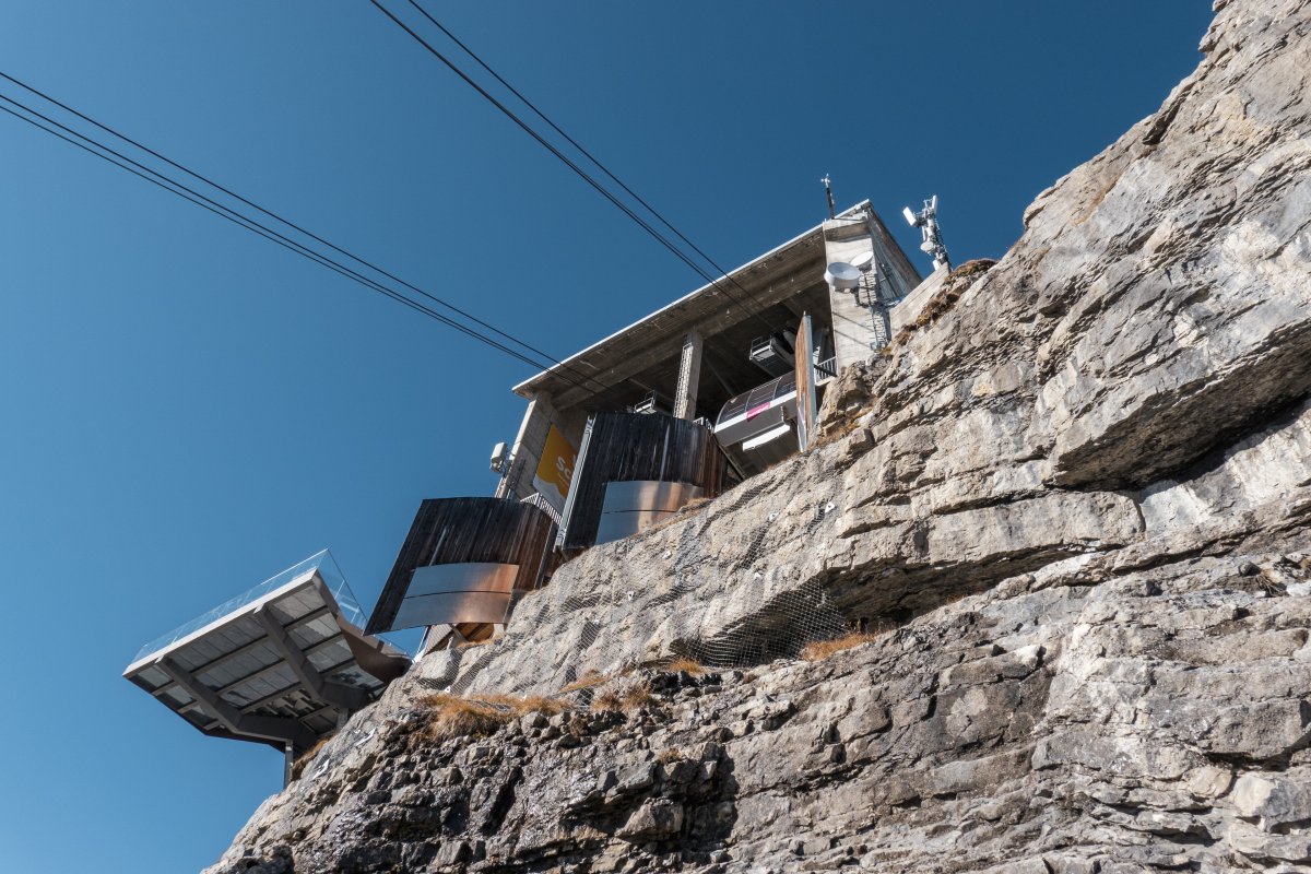 Bergstation der Luftseilbahn Mürren-Birg, Oktober 2021