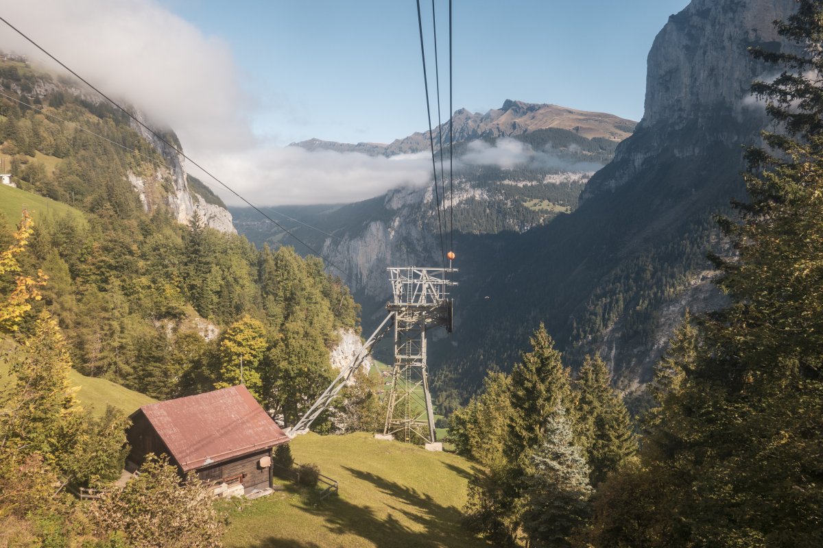 Luftseilbahn Stechelberg-Gimmelwald-Mürren, Oktober 2021