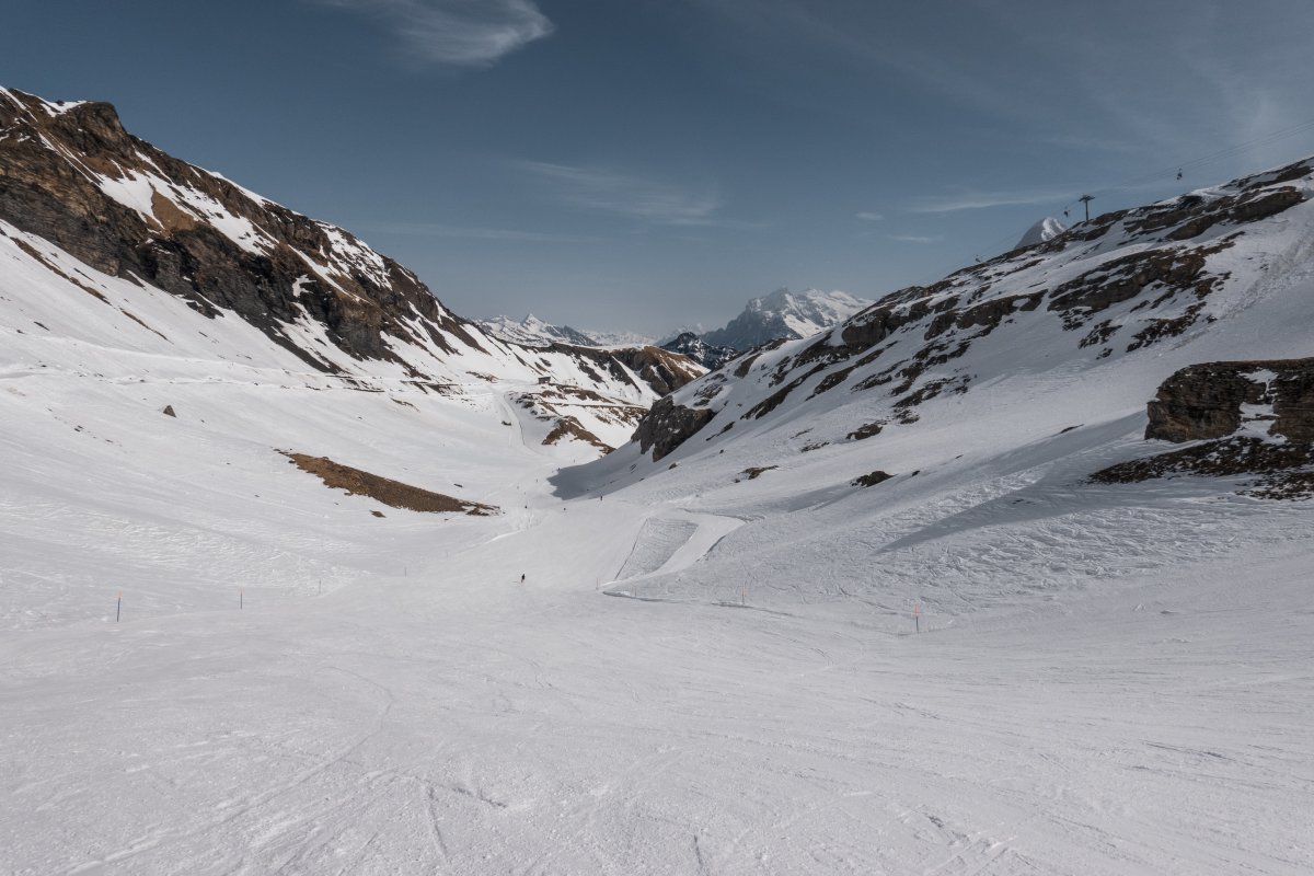 Abfahrt an der Sesselbahn Riggli-Birg, März 2026