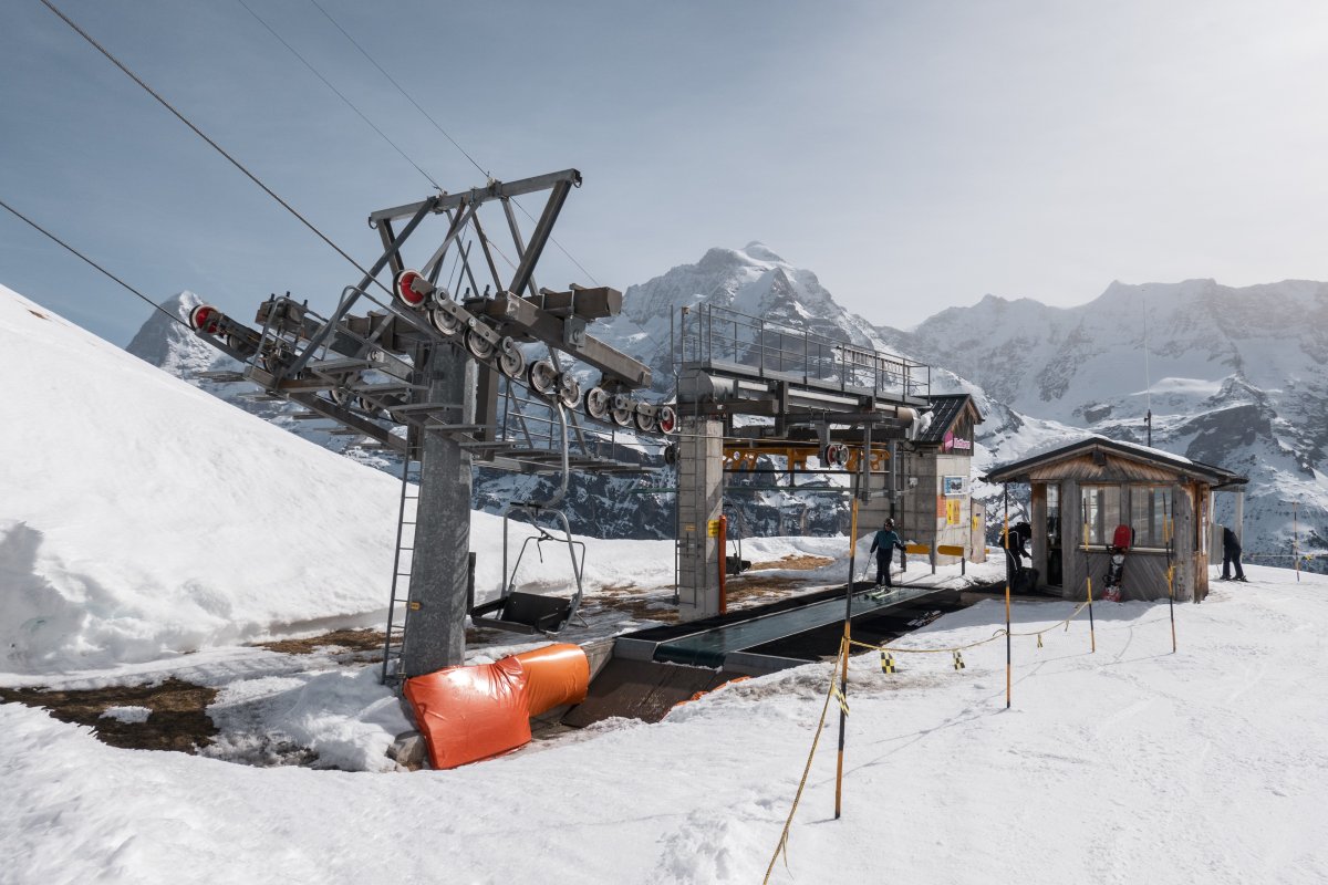 Talstation der Sesselbahn Muttleren, März 2026