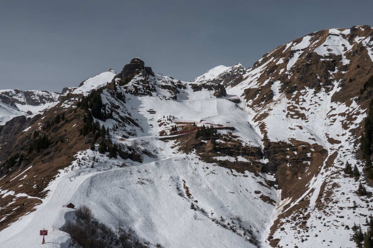 Abfahrt Kanonenrohr in Mürren, März 2026