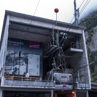 Talstation der Luftseilbahn Stechelberg-Gimmelwald-Mürren, Oktober 2021