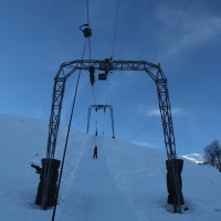 Schlepplift Fontanelle, teilweise für einen Anfängerlift doch sehr steil, Dezember 2010