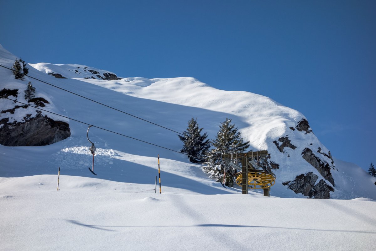Bergstation des Schlepplifts Sasolas-Plitschès, Februar 2018