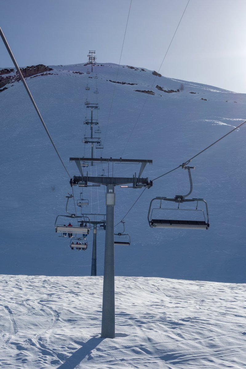 Sesselbahn Cuolm Sura-Piz Mundaun, Februar 2018