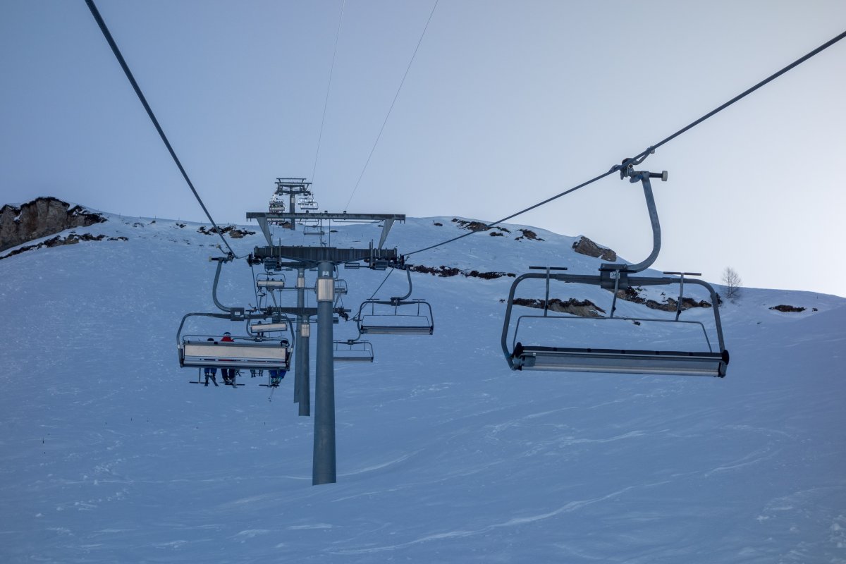 Sesselbahn Cuolm Sura-Piz Mundaun, Februar 2018