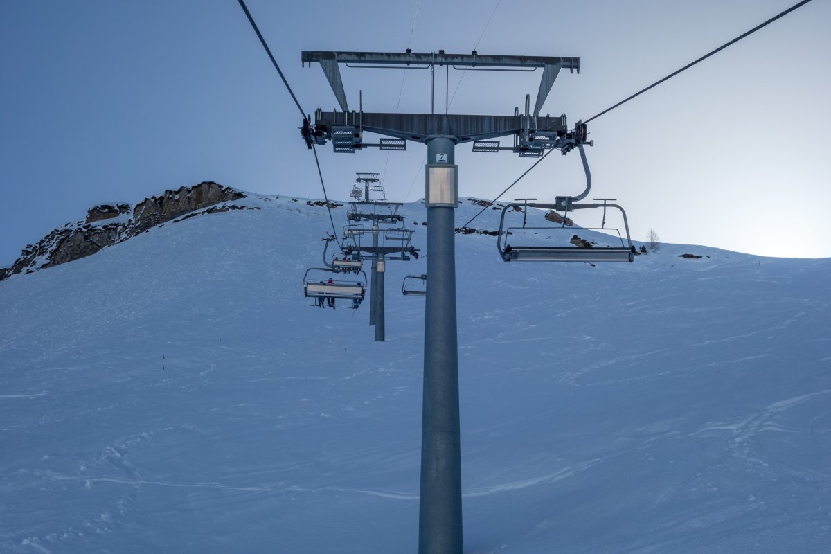 Sesselbahn Cuolm Sura-Piz Mundaun, Februar 2018