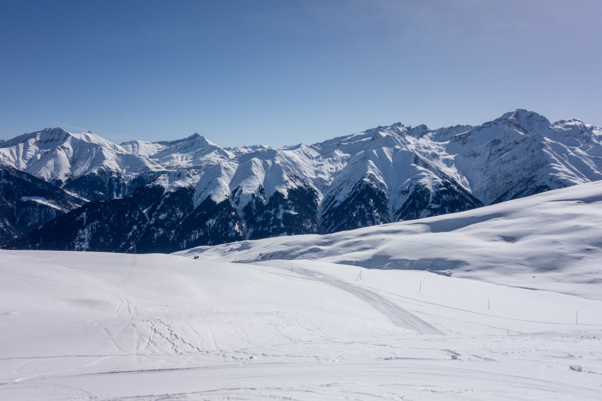 Landschaft am Piz Sezner, Februar 2018