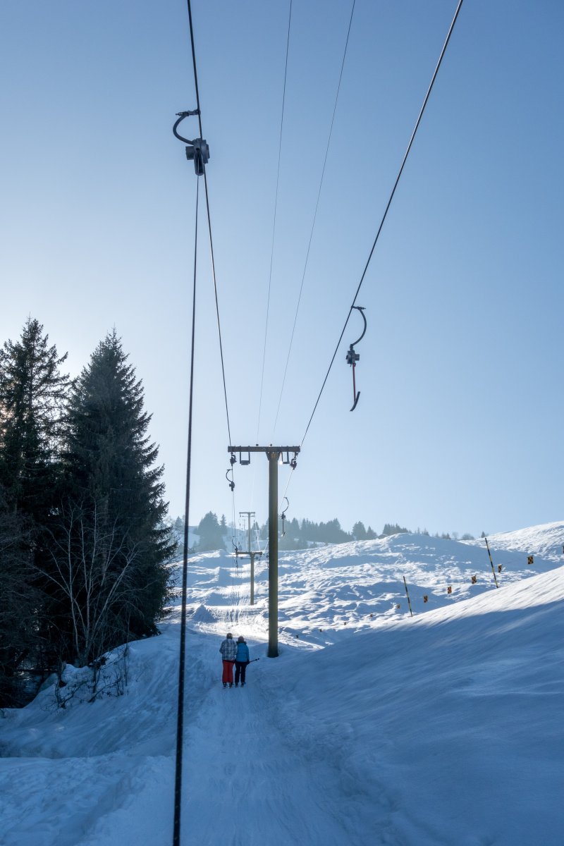 Schlepplift Sasolas-Plitschès, Februar 2018