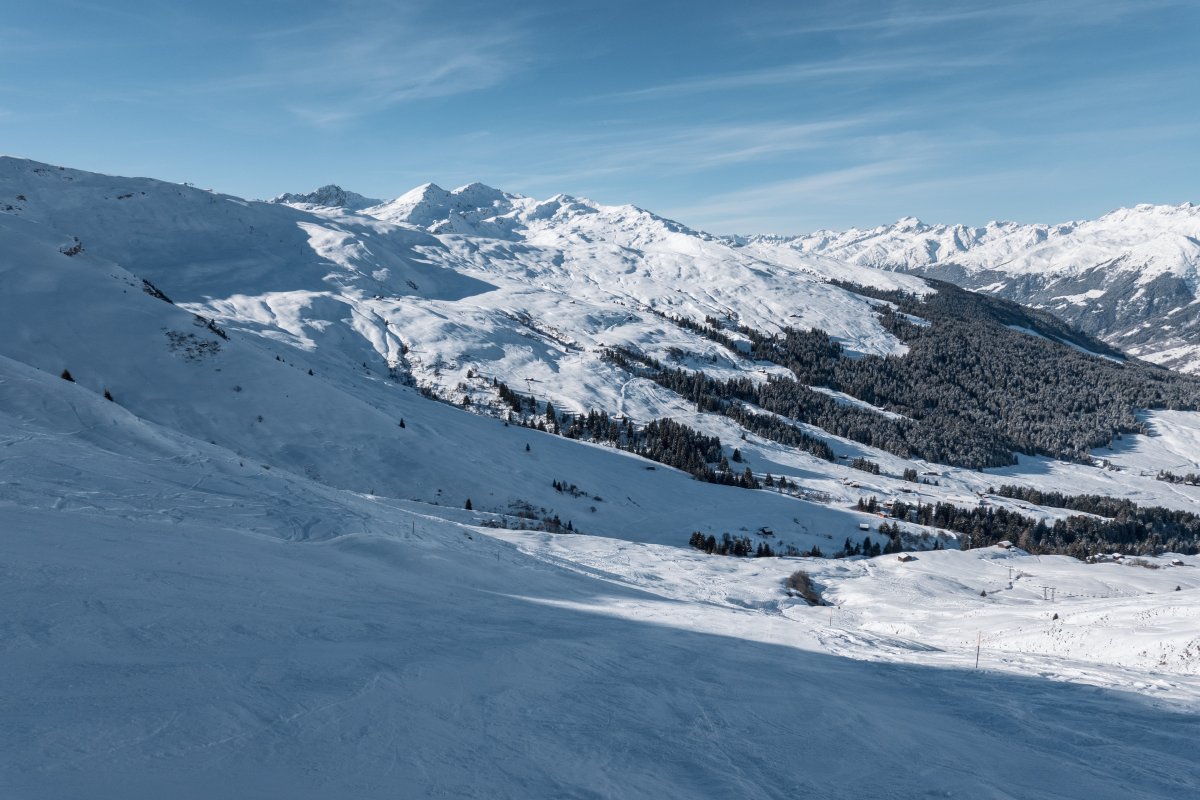 Abfahrt an der Sesselbahn Wali-Stein, Januar 2022