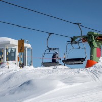 Bergstation der Sesselbahn Wali-Stein, Februar 2018