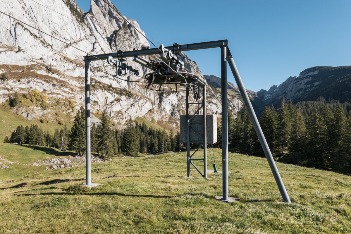 Bergstation des Schlepplifts Fros, Oktober 2021