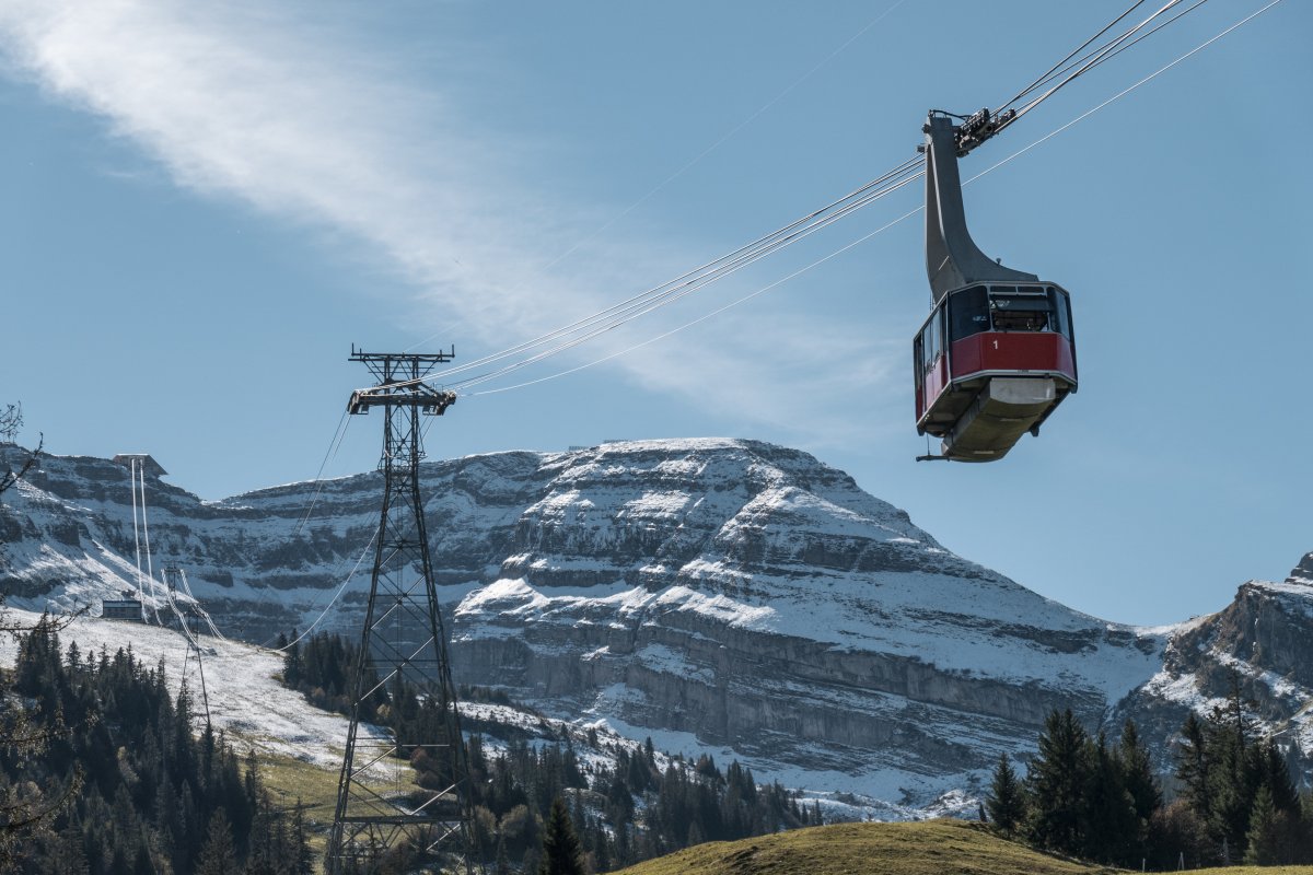 Luftseilbahn Iltios-Chäserrugg, Oktober 2021