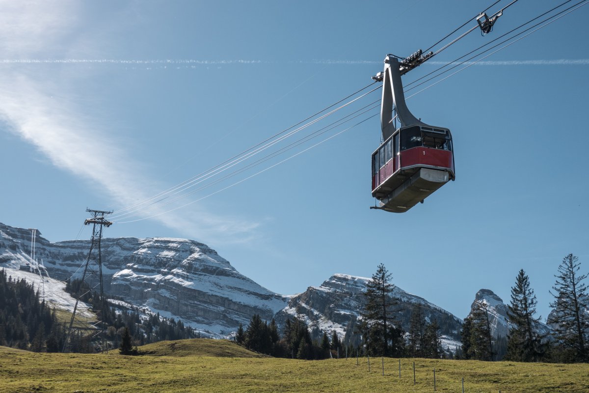 Luftseilbahn Iltios-Chäserrugg, Oktober 2021